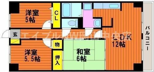 岡山県岡山市中区桑野 東山岡電ミュージアム駅 3LDK マンション 賃貸物件詳細