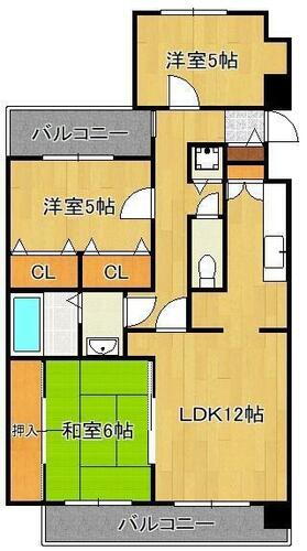 福岡県北九州市小倉南区徳力５丁目 徳力嵐山口駅 3LDK マンション 賃貸物件詳細