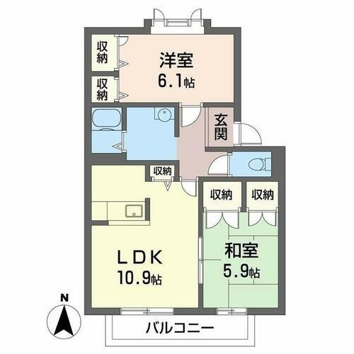 大阪府貝塚市澤 二色浜駅 2LDK アパート 賃貸物件詳細
