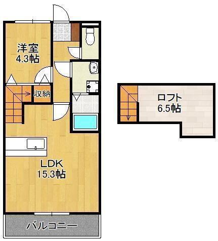 ショーンⅡ　Ａ棟 2階 1LDK 賃貸物件詳細