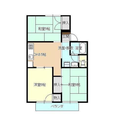 山形県山形市南原町１丁目 山形駅 3DK アパート 賃貸物件詳細