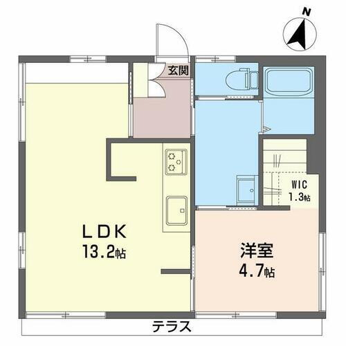 福島県いわき市常磐下船尾町古内 いわき駅 1LDK アパート 賃貸物件詳細