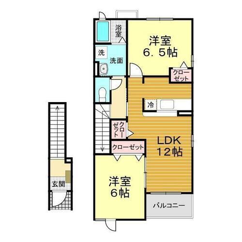 山口県下関市王司上町５丁目 長府駅 2LDK アパート 賃貸物件詳細