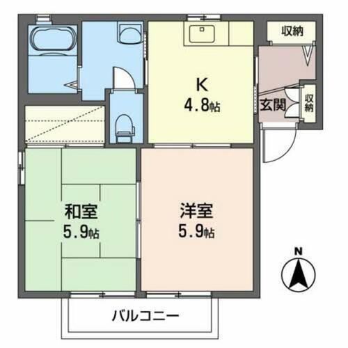 宮城県多賀城市高橋４丁目 中野栄駅 2K アパート 賃貸物件詳細