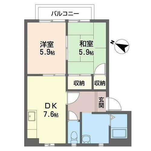 ジョーカン 2階 2DK 賃貸物件詳細
