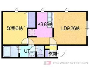 北海道千歳市新富２丁目 千歳駅 1LDK アパート 賃貸物件詳細