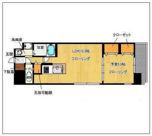 グランパーク天神 14階 1LDK 賃貸物件詳細