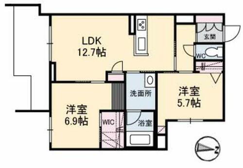 岡山県倉敷市平田 2LDK マンション 賃貸物件詳細