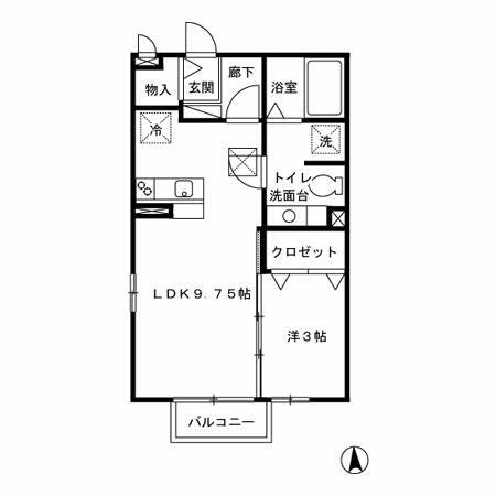 群馬県前橋市三俣町３丁目 三俣駅 1LDK アパート 賃貸物件詳細