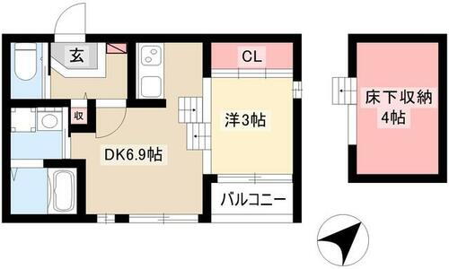 愛知県名古屋市熱田区千代田町 日比野駅 1DK アパート 賃貸物件詳細