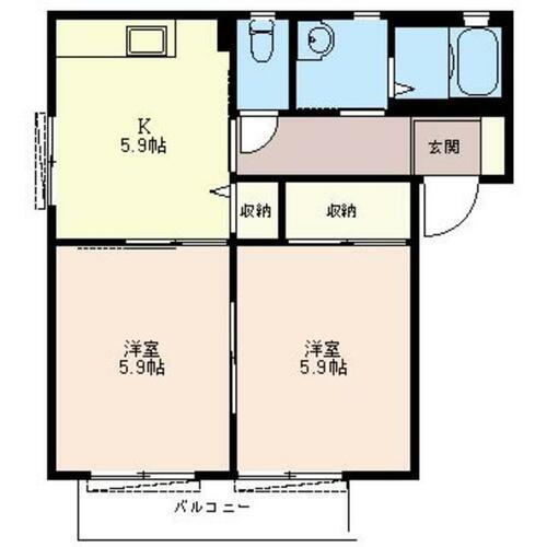 茨城県水戸市東前３丁目 水戸駅 2K アパート 賃貸物件詳細