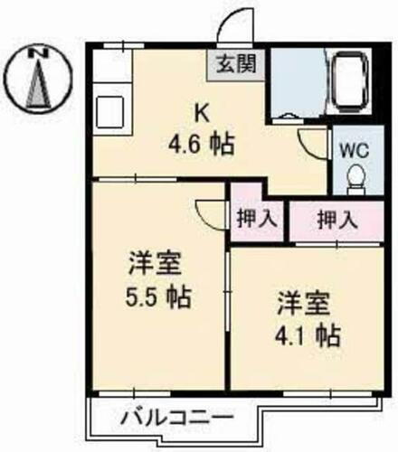 岡山県倉敷市川入 2K アパート 賃貸物件詳細