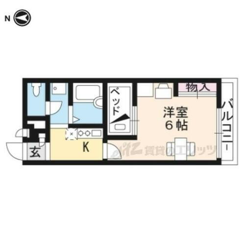 京都府京都市伏見区羽束師鴨川町 長岡京駅 1K アパート 賃貸物件詳細