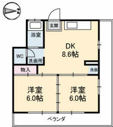 広島県江田島市沖美町三吉 2DK アパート 賃貸物件詳細