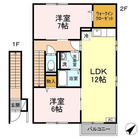 愛媛県今治市馬越町３丁目 2LDK アパート 賃貸物件詳細