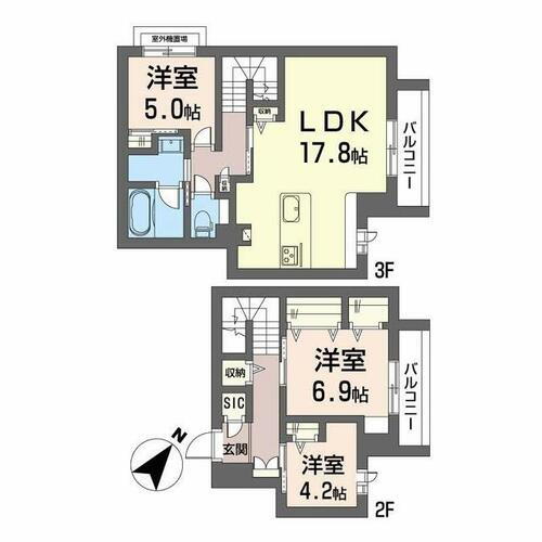 シャーメゾン大野城中央 2階 3LDK 賃貸物件詳細