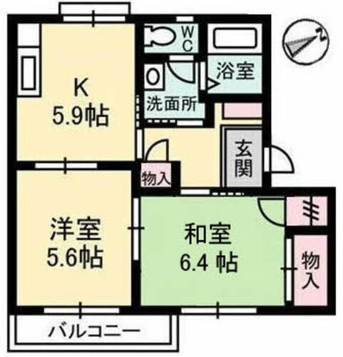 山口県周南市大字徳山 2K アパート 賃貸物件詳細