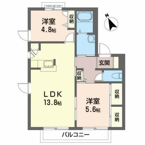 岩手県滝沢市室小路 2LDK アパート 賃貸物件詳細