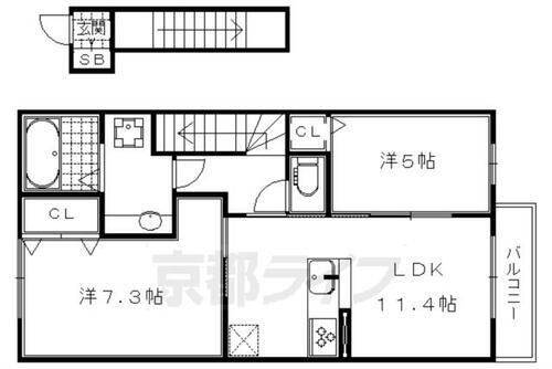 京都府京都市右京区鳴滝桐ケ淵町 太秦駅 2LDK アパート 賃貸物件詳細