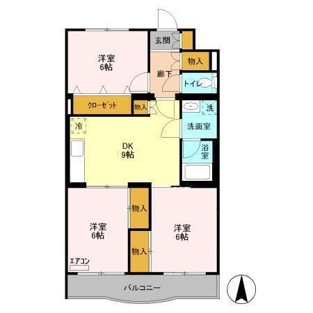 プラムマンション 2階 3DK 賃貸物件詳細