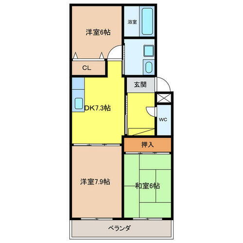 岐阜県関市鋳物師屋４丁目 関富岡駅 3DK アパート 賃貸物件詳細