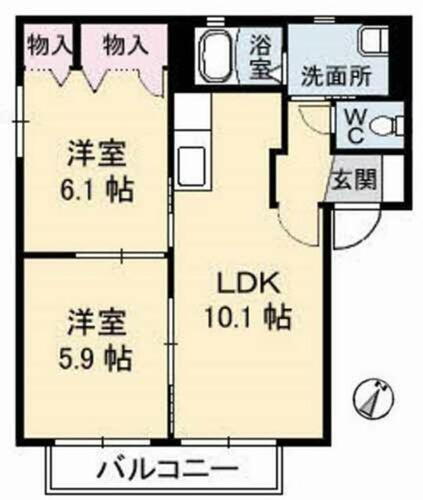 山口県山口市宮野下 2LDK アパート 賃貸物件詳細