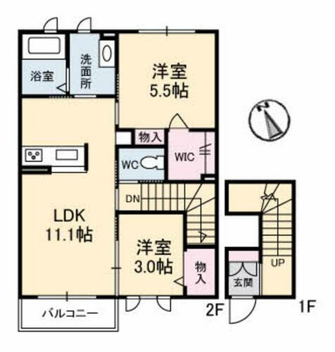 山口県下松市望町２丁目 1SLDK アパート 賃貸物件詳細