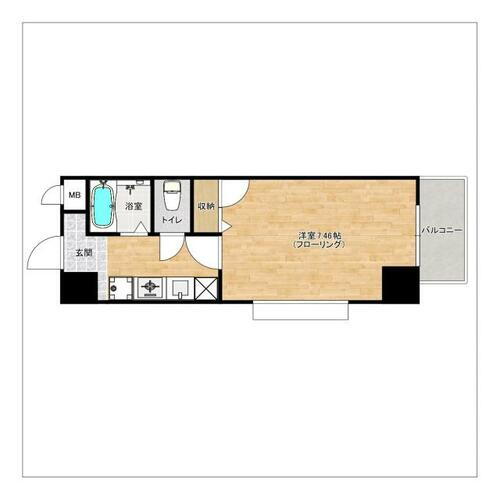 福岡県福岡市東区箱崎３丁目 箱崎駅 1K マンション 賃貸物件詳細
