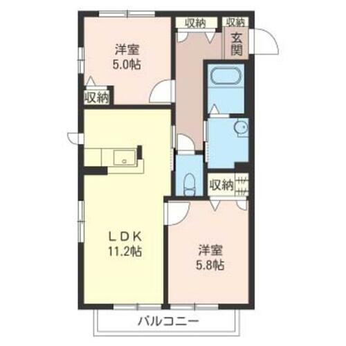埼玉県新座市栄２丁目 大泉学園駅 2LDK アパート 賃貸物件詳細