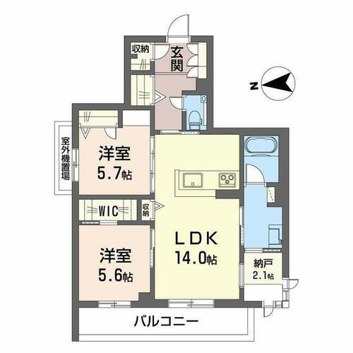 シャーメゾン　ケー 2階 2SLDK 賃貸物件詳細