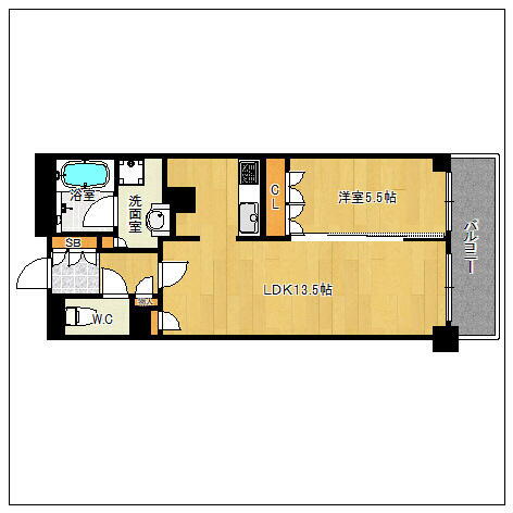 福岡県福岡市中央区地行浜２丁目 唐人町駅 1LDK マンション 賃貸物件詳細
