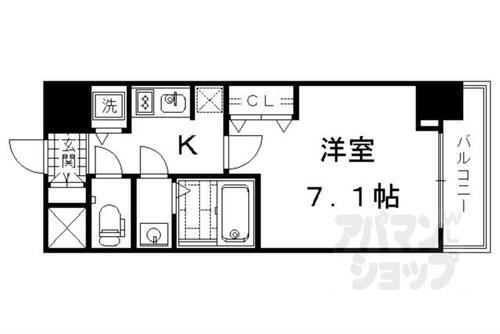 アドバンス京都ソナーレ 7階 1K 賃貸物件詳細