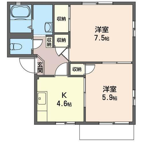 神奈川県横浜市戸塚区品濃町 東戸塚駅 2K アパート 賃貸物件詳細