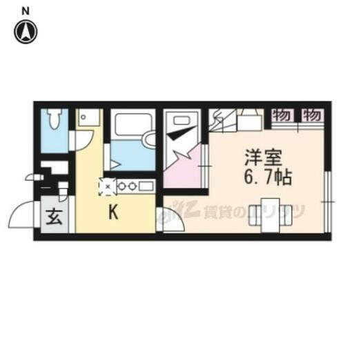滋賀県大津市大門通 三井寺駅 1K アパート 賃貸物件詳細
