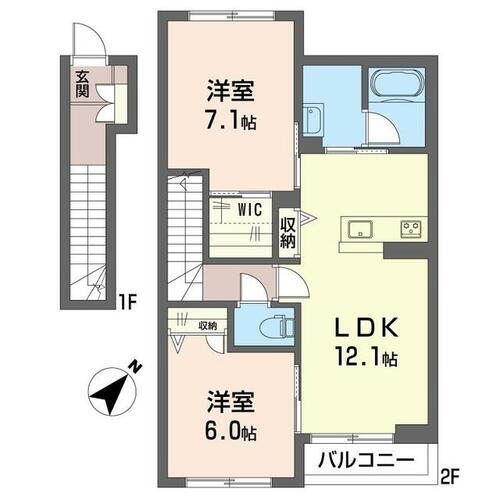 山梨県甲斐市西八幡 2LDK アパート 賃貸物件詳細