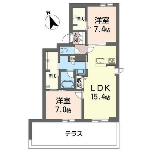 クオレール 1階 2LDK 賃貸物件詳細