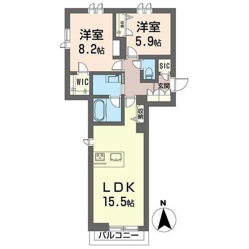 シャーメゾンｃａｌｍｅ 3階 2LDK 賃貸物件詳細