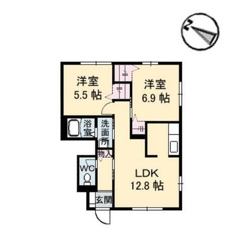 広島県広島市安佐南区高取南３丁目 2LDK アパート 賃貸物件詳細