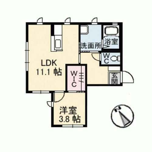 岡山県岡山市東区金岡東町１丁目 1LDK アパート 賃貸物件詳細