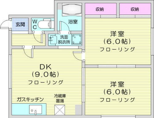 北海道札幌市北区新川三条１５丁目 発寒駅 2DK アパート 賃貸物件詳細