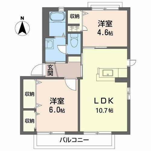徳島県板野郡藍住町奥野字原 2LDK アパート 賃貸物件詳細