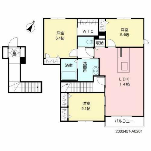 熊本県熊本市東区八反田１丁目 3LDK アパート 賃貸物件詳細