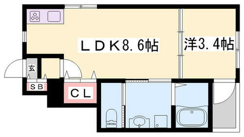 兵庫県加古川市尾上町長田 尾上の松駅 1LDK アパート 賃貸物件詳細