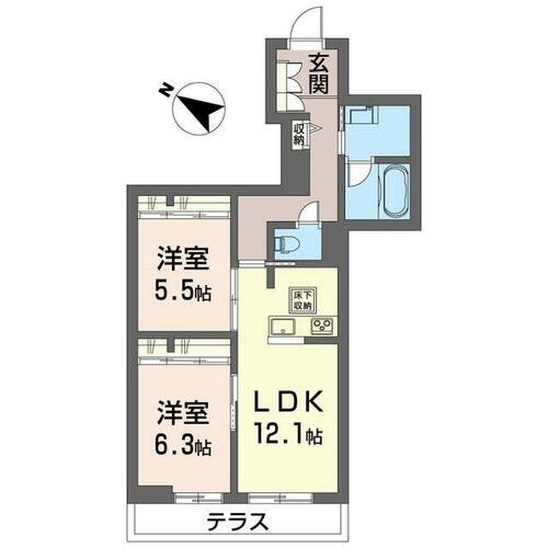 フォレスト　パス 1階 2LDK 賃貸物件詳細