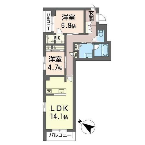 フォレスト　パス 2階 2LDK 賃貸物件詳細