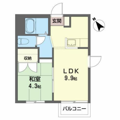 岩手県北上市川岸４丁目 北上駅 1LDK アパート 賃貸物件詳細