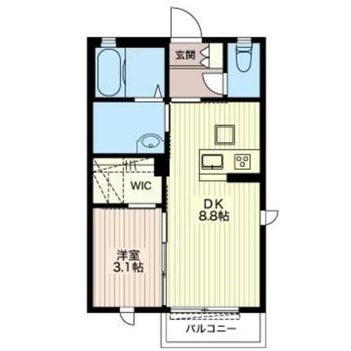栃木県小山市本郷町１丁目 小山駅 1DK アパート 賃貸物件詳細