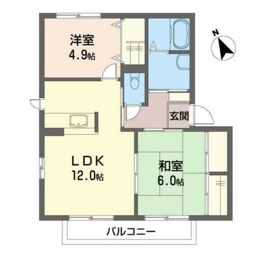福島県福島市東中央１丁目 福島駅 2LDK アパート 賃貸物件詳細