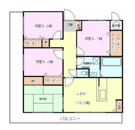 ウィステリア久保田 2階 3LDK 賃貸物件詳細