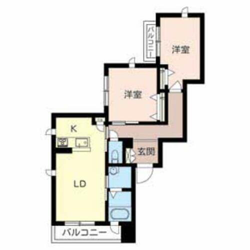 大阪府大阪市東住吉区山坂５丁目 鶴ケ丘駅 2LDK マンション 賃貸物件詳細